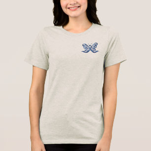 Colon Cancer Awareness Butterfly Tri-Blend Shirt