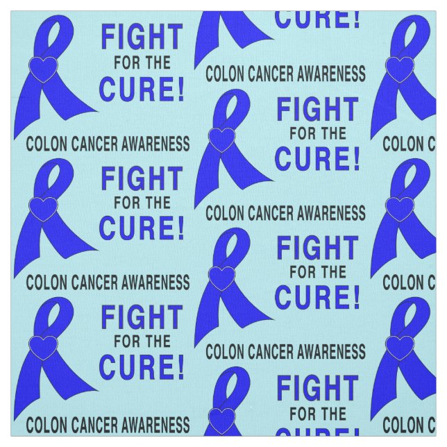 Colon Cancer Awareness: Fight for the Cure! Fabric (Swatch)