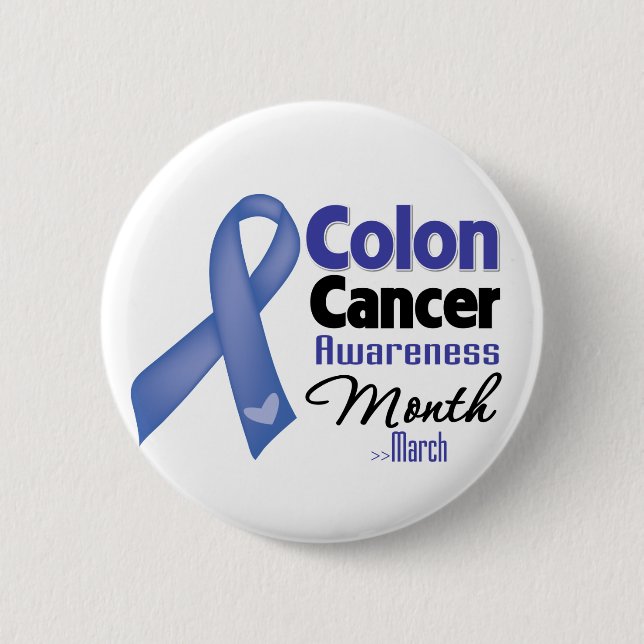Colon Cancer Awareness Month 2 Inch Round Button (Front)
