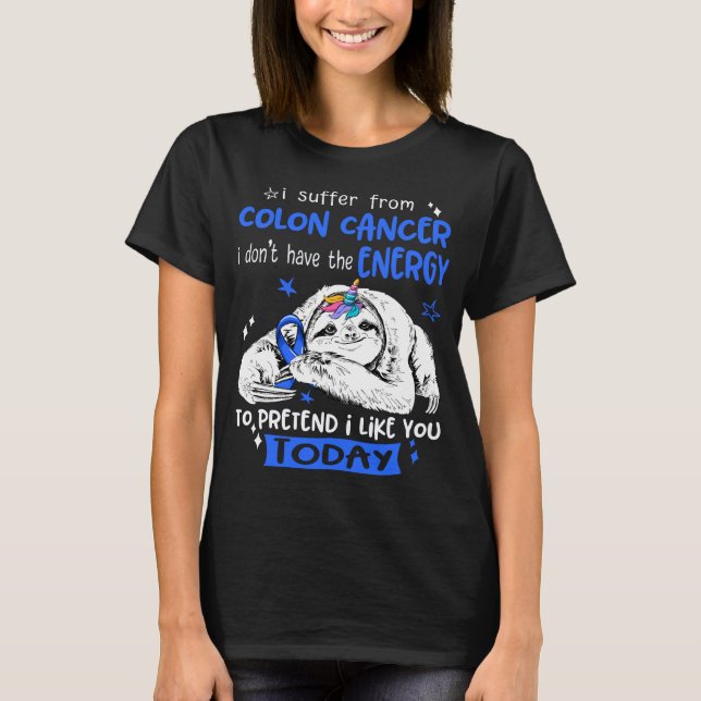 Colon Cancer Awareness Month Ribbon Gifts T-Shirt (Front)