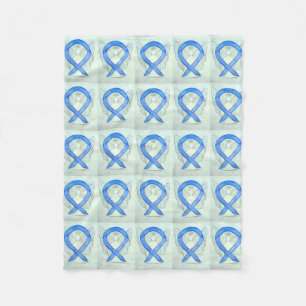 Colon Cancer Awareness Ribbon Soft Fleece Blanket