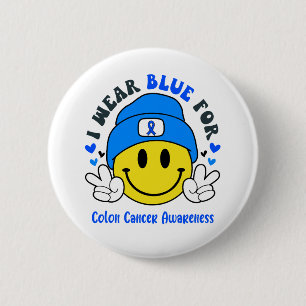 Colon Cancer Awareness Ribbon Support Gifts 2 Inch Round Button