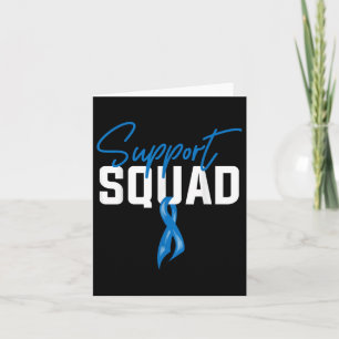 Colon Cancer Awareness Support Squad Blue Ribbon Card