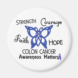 Colon Cancer Celtic Butterfly 3 Magnet