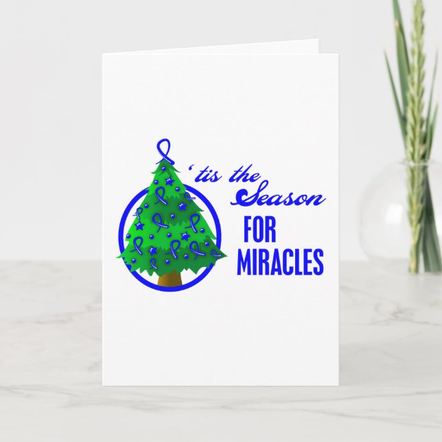 Colon Cancer Christmas Miracles Holiday Card (Front)