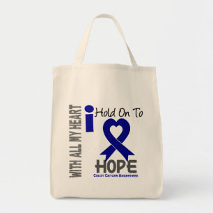 Colon Cancer I Hold On To Hope Tote Bag