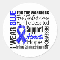 Colon Cancer I Wear Blue Ribbon TRIBUTE