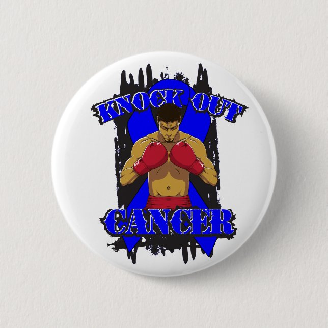 Colon Cancer Knock Out Cancer 2 Inch Round Button (Front)