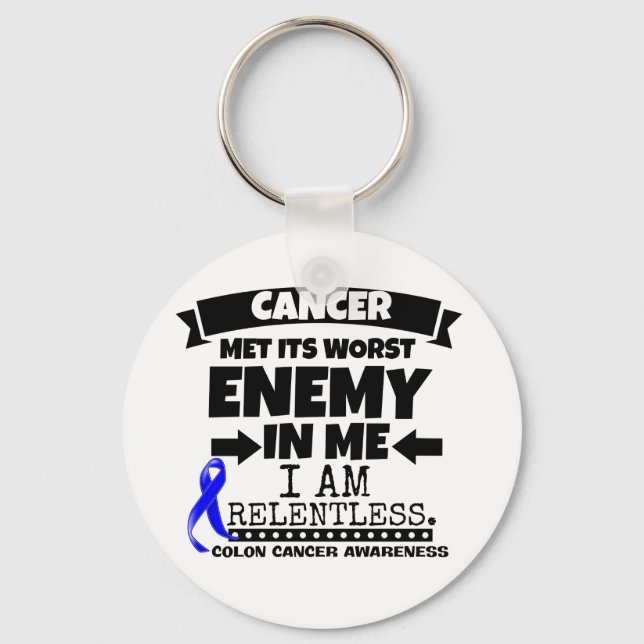 Colon Cancer Met Its Worst Enemy in Me Keychain (Front)