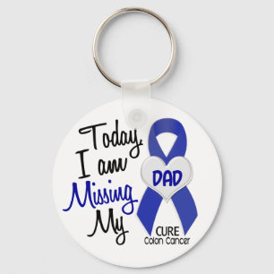Colon Cancer MISSING MY DAD Keychain