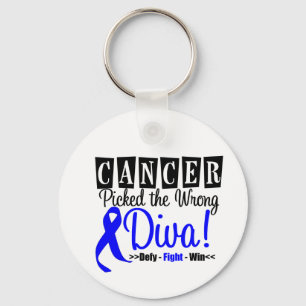 Colon Cancer Picked The Wrong Diva v2 Keychain