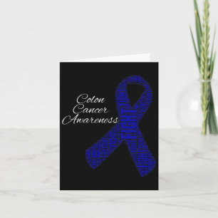 Colon Cancer Shirts Colon Cancer Awareness Ribbon Card