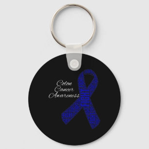 Colon Cancer Shirts Colon Cancer Awareness Ribbon  Keychain