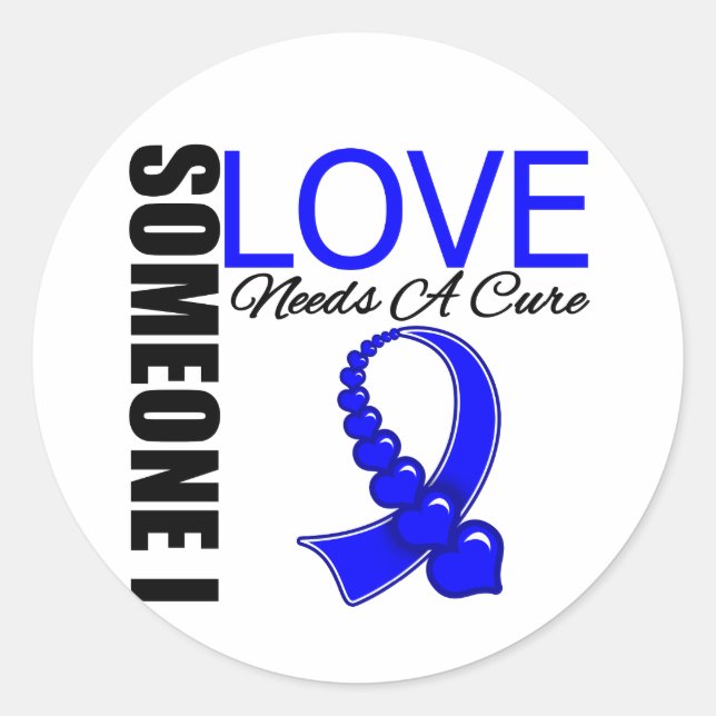 Colon Cancer Someone I Love Needs A Cure Classic Round Sticker (Front)