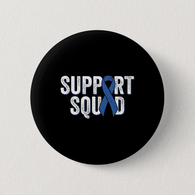 Colon Cancer Support Squad  2 Inch Round Button (Front)