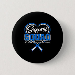 Colon cancer support squad colon cancer awareness 2 inch round button
