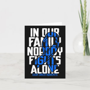 Colon Cancer Support Tee Family Blue Colon Cancer  Card