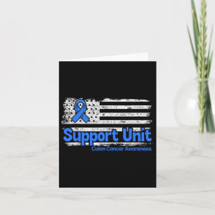 Colon Cancer Support Unit Flag Blue Colon Cancer A Card