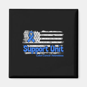Colon Cancer Support Unit Flag Blue Colon Cancer A Magnet