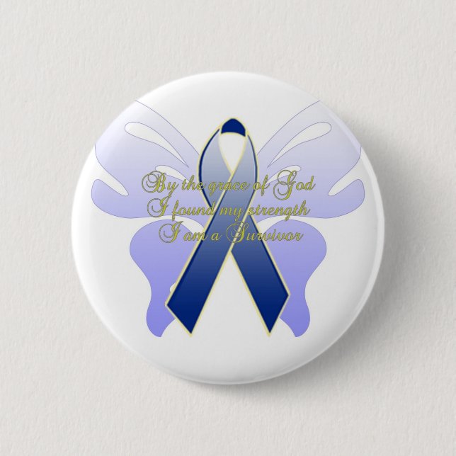 COLON CANCER SURVIVOR 2 INCH ROUND BUTTON (Front)