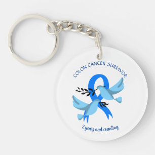 Colon Cancer Survivor 2 Years Gift Personalise Keychain