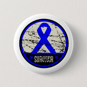 Colon Cancer Survivor Mens Vintage 2 Inch Round Button