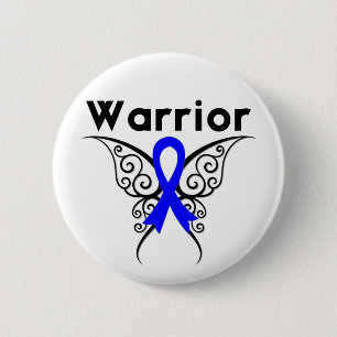 Colon Cancer Warrior Butterfly 2 Inch Round Button