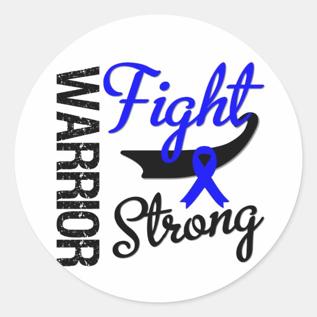 Colon Cancer Warrior Classic Round Sticker (Front)