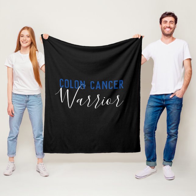 Colon Cancer Warrior Fleece Blanket (In Situ)