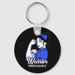 Colon Cancer Warrior Shirt Colourectal Cancer Awar Keychain