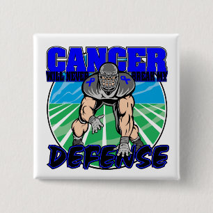 Colon Cancer Will Never Break My Defence 2 Inch Square Button