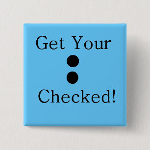 Colon Check 2 Inch Square Button