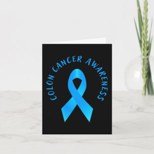 Colon colourectal cancer awareness blue march hear card