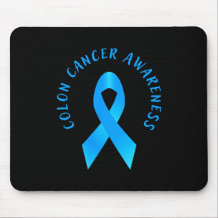 Colon colourectal cancer awareness blue march hear mouse pad