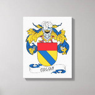 Colon Family Crest Canvas Print