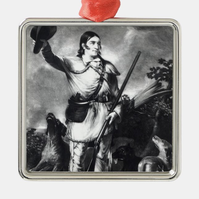 Colonel Davy Crockett Metal Ornament (Front)