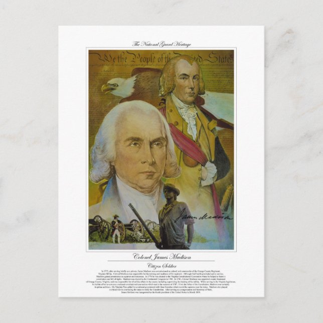 Colonel James Madison Citizen Soldier Postcard (Front)
