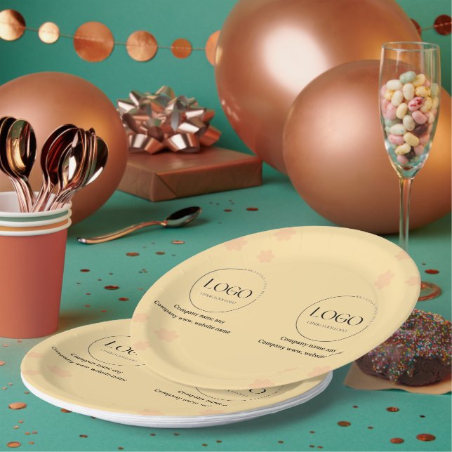 Colonel Mustard Colour Design Business customize  Paper Plate (Multi)