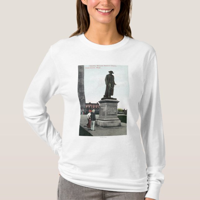 Colonel William Prescott Statue Scene T-Shirt (Front)