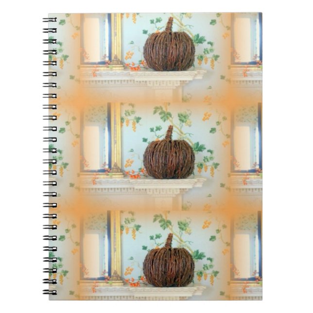 colonial autumn pumpkin basket notebook (Front)