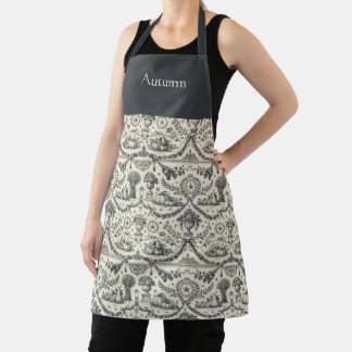 Colonial Blue Harvest Toile Personalized Apron