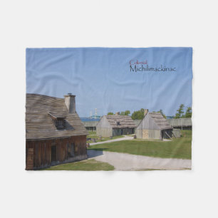Colonial Michilimackinac fleece blanket