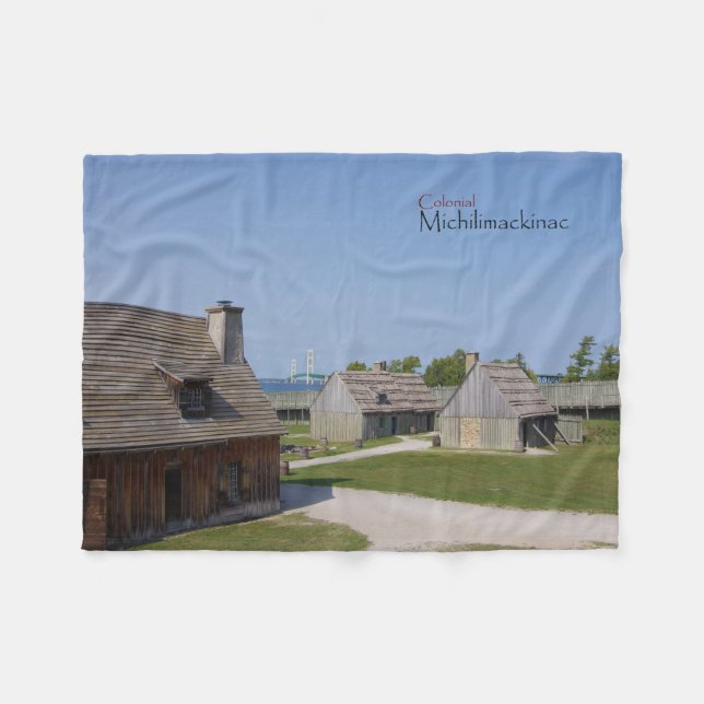 Colonial Michilimackinac fleece blanket (Front (Horizontal))