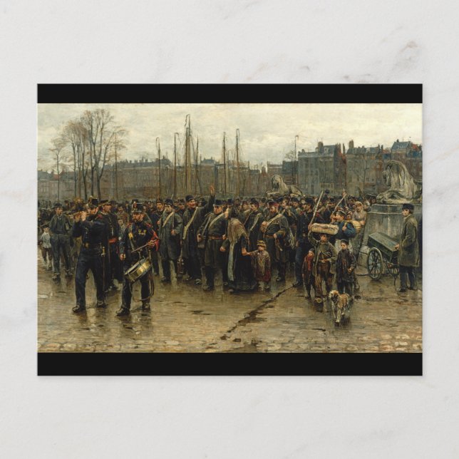 colonial soldiers Isaac Israëls Postcard (Front)