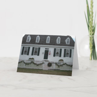 Colonial Williamsburg 18th century building Holiday Card