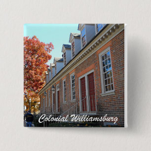 Colonial Williamsburg 2 Inch Square Button