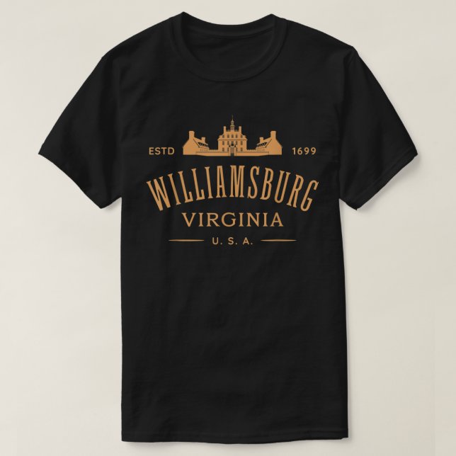 Colonial Williamsburg VA Design Williamsburg Virgi T-Shirt (Design Front)