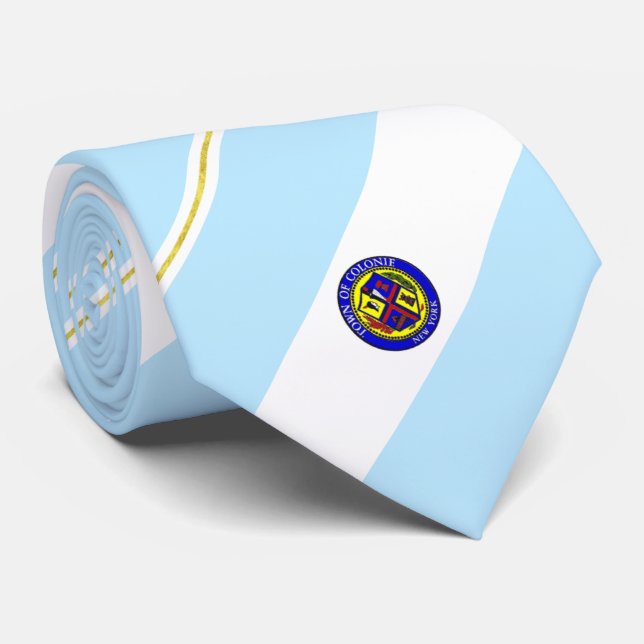 Colonie (New York) city flag Neck Tie (Rolled)