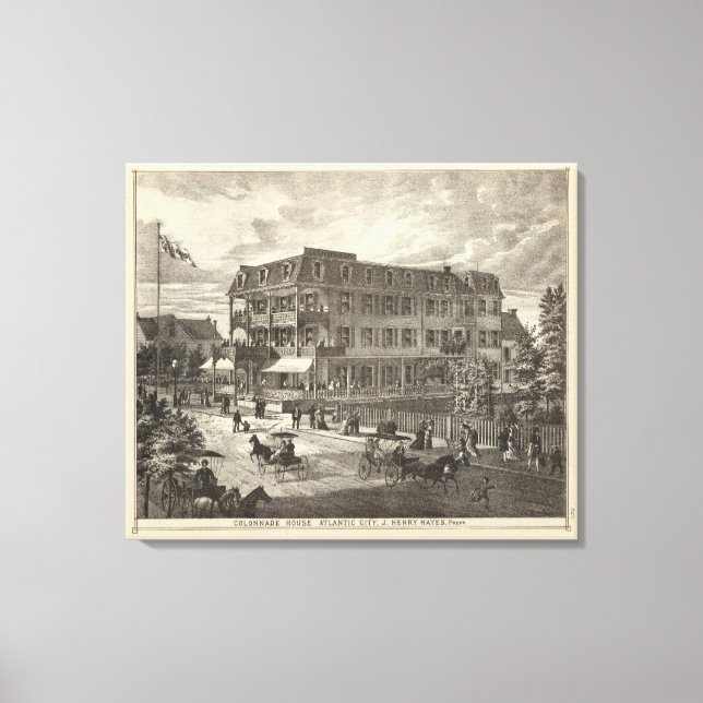 Colonnade House, Atlantic City Canvas Print (Front)