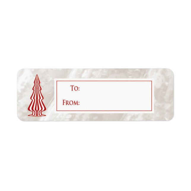 Colonne-cadeau de Noël Arbre rouge et blanc sur te (Devant)